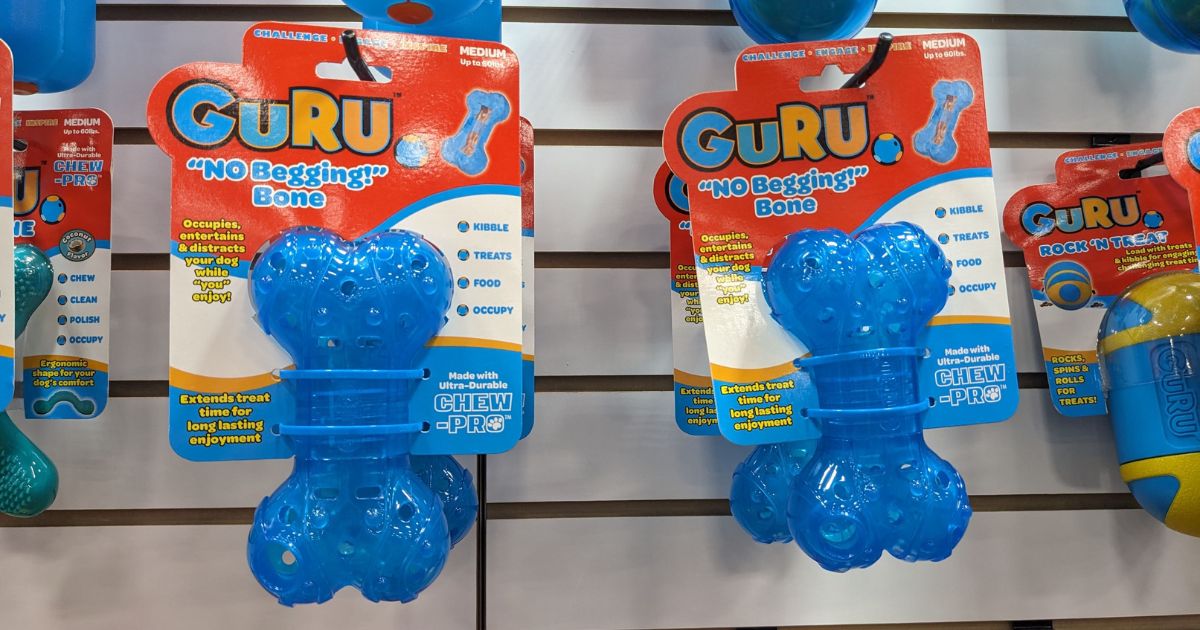 GURU Pet Company No Begging Bone toy | 12 Coolest Pet-Friendly Outdoor Travel Products We Found at SuperZoo