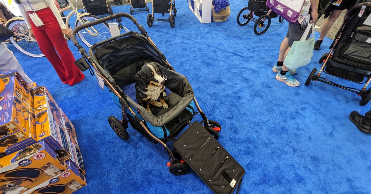 Pet Rover large dog stroller | 12 Coolest Pet-Friendly Outdoor Travel Products We Found at SuperZoo