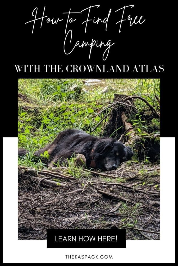 how to find free camping with the crownland atlas pin