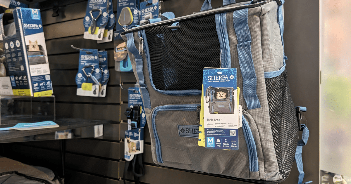 dog backpack from sherpa | Incredible Pet-Friendly Travel Products from Global Pet Expo 2024