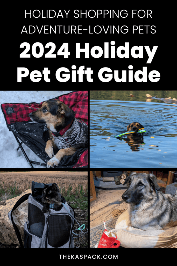2024 holiday pet gift guide pin | 2024 Holiday Gift Guide for Adventure-Loving Dogs and Cats